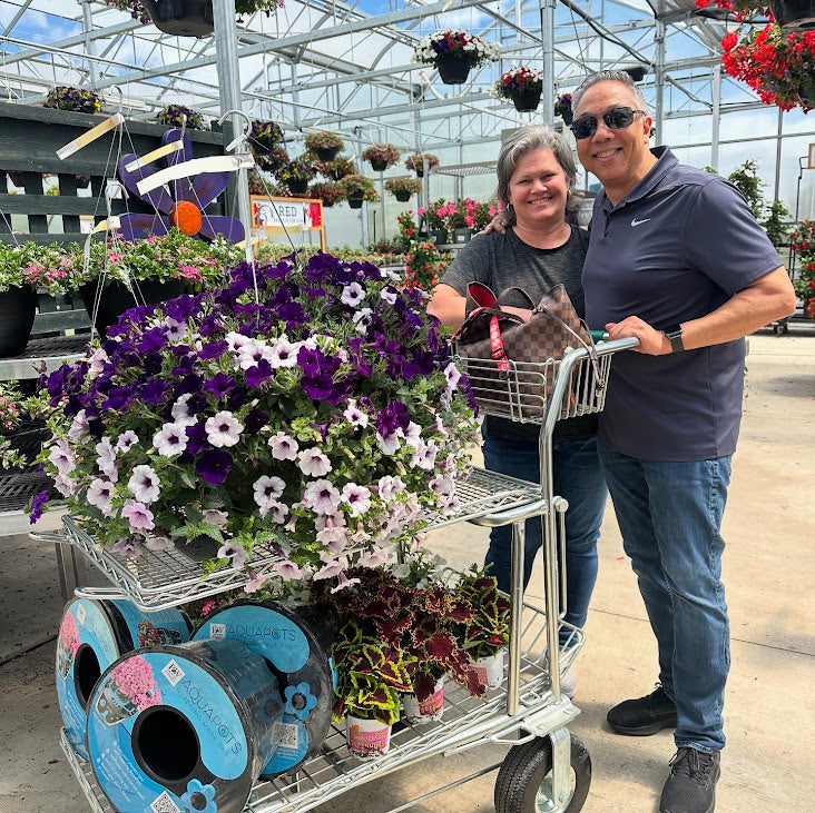 Hanging Basket: Purple Passion ~ Preorder for pickup 5/1-5/2