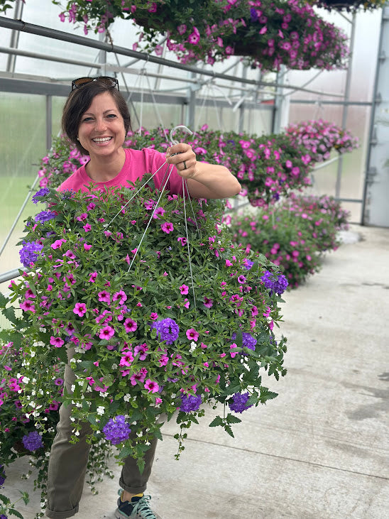 Hanging Basket: Pretty in Pink ~ Preorder for pickup 5/1-5/2
